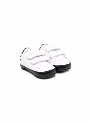 Balmain Kids double-touch strap sneakers - White
