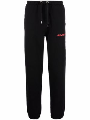 Just Cavalli Party side-graphic track trousers - Black