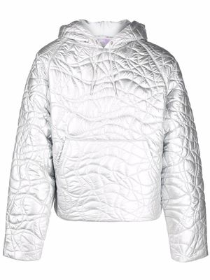 ERL quilted padded hoodie - Silver
