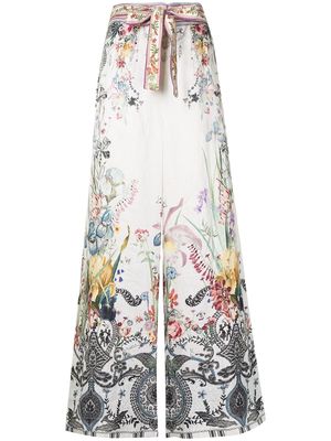 Camilla paperbag-waist trousers - Multicolour