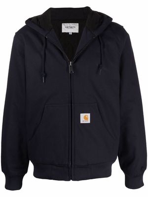 Carhartt WIP logo patch hooded jacket - Blue
