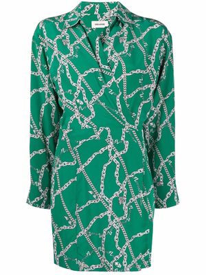 Zadig&Voltaire Ravy silk dress - Green