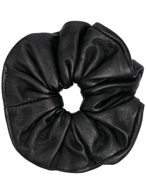 Manokhi elasticated leather scrunchie - Black