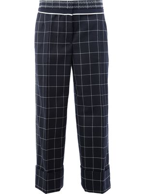 Thom Browne checked tailored pants - Blue