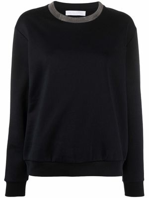 Fabiana Filippi ball-chain neckline sweatshirt - Black