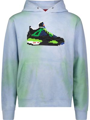 Mostly Heard Rarely Seen 8-Bit sneaker print hoodie - Blue