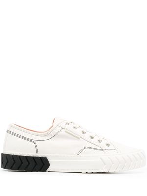 Both textured-sole sneakers - White
