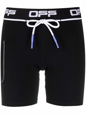 Off-White active logo cycling shorts - Black