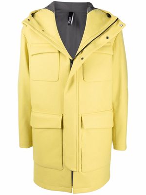 Hevo hooded multiple-pocket coat - Yellow