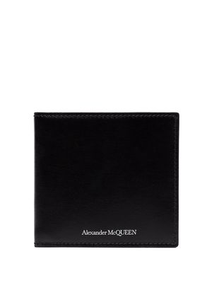 Alexander McQueen black billfold leather wallet