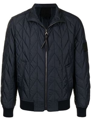 Salvatore Ferragamo quilted zip-up jacket - Blue