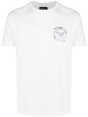 Emporio Armani logo-print crewneck T-shirt - White