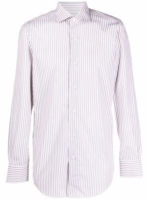 Finamore 1925 Napoli striped cotton shirt - White