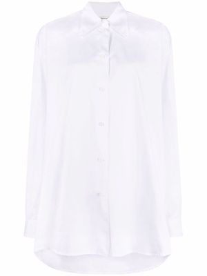 There Was One long-sleeve button-front overshirt - White