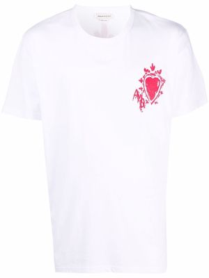Alexander McQueen graphic-print short-sleeve T-shirt - White