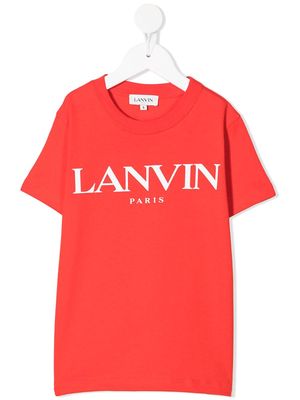 LANVIN Enfant logo-print cotton T-shirt - Red