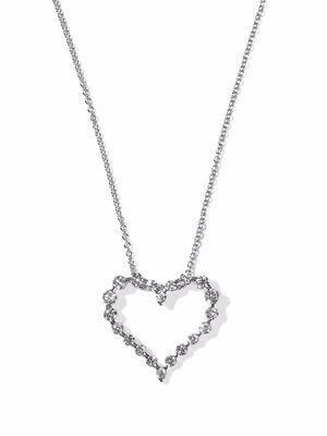 AS29 18kt white gold Emma Diamond Heart necklace - Silver