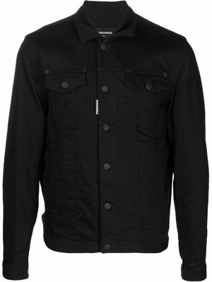Dsquared2 logo-print shirt jacket - Black