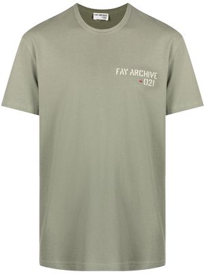 Fay Fay Archive-print cotton T-shirt - Green