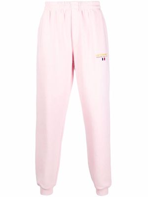 VETEMENTS embroidered logo sweatpants - Pink