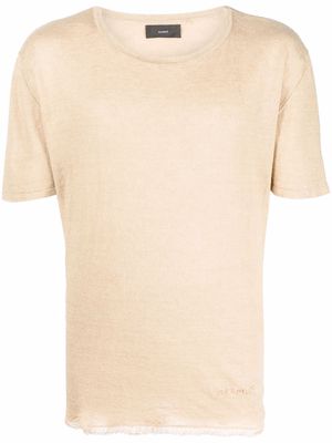 Alanui knitted linen T-shirt - Neutrals
