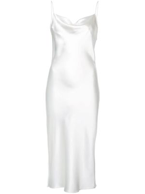 Fleur Du Mal cowl neck slip dress - White