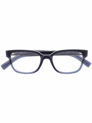 Prada Eyewear square-frame translucent glasses - Blue