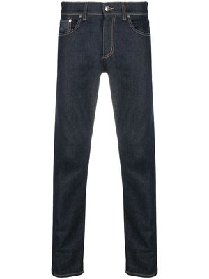 Alexander McQueen studded logo slim-fit jeans - Blue