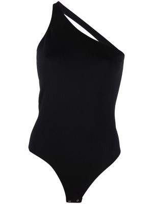 Alexander McQueen open-back asymmetric bodysuit - Black