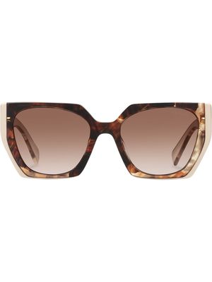 Prada Eyewear tortoiseshell oversized-frame sunglasses - Brown