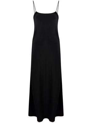 There Was One mid-length spaghetti-strap slip dress - Black