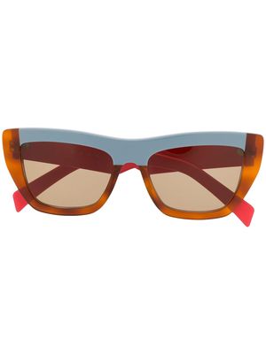 Marni Eyewear colour-block cat-eye sunglasses - Grey