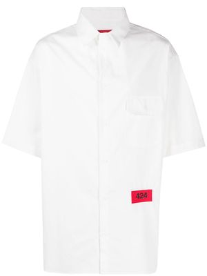 424 button down flap pocket shirt - White