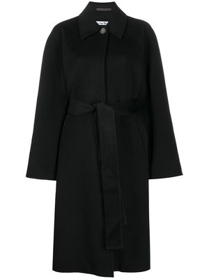 Acne Studios belted mid-length coat - Black