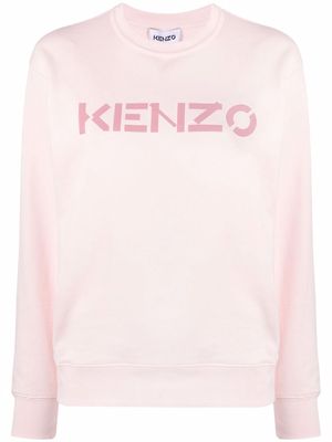 Kenzo logo-print cotton sweatshirt - Pink
