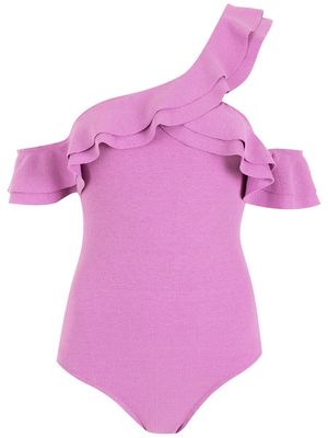 Clube Bossa Bresse ruffle-embellished swimsuit - Pink