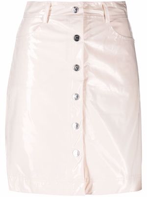 REMAIN buttoned-up fitted miniskirt - Neutrals