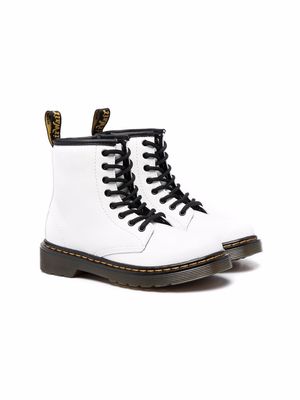 Dr. Martens Kids lace-up ankle boots - White