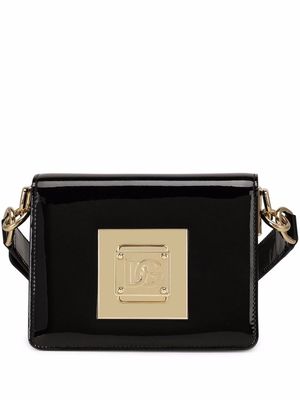 Dolce & Gabbana logo-plaque shoulder bag - Black