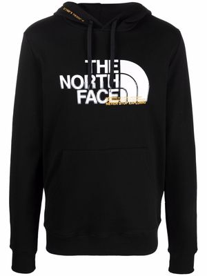 The North Face pixelated logo-print hoodie - Black