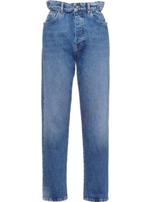 Miu Miu paperbag high-waist jeans - Blue