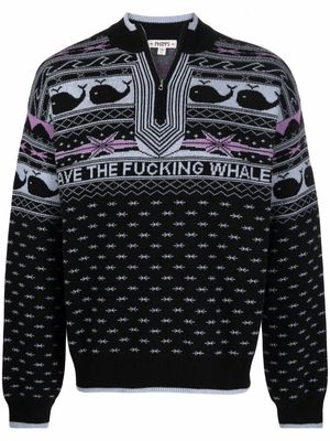 Phipps Save The Whales jumper - Black