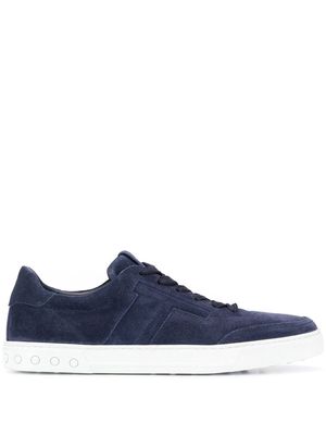 Tod's flat lace-up sneakers - Blue