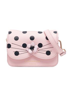 Charabia polka-dot leather bag - Pink