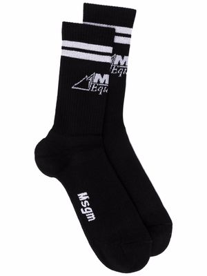 MSGM intarsia-knit ankle socks - Black