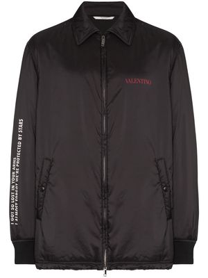 Valentino logo-print windbreaker jacket - Black