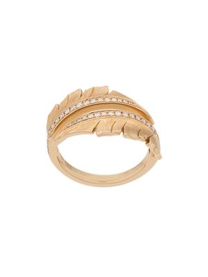 Stephen Webster embellished leaf ring - YELLOW GOLD