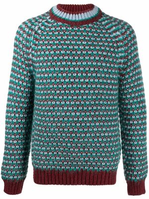 Marni patterned-knit jumper - Red