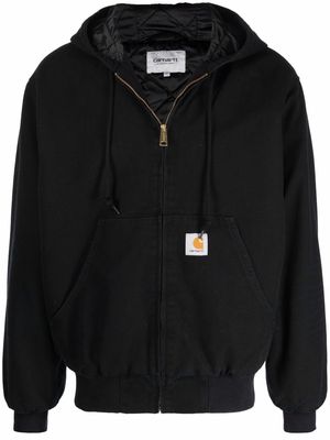 Carhartt WIP zip front hoodie - Black
