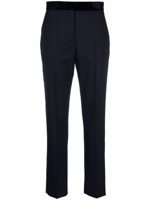 SANDRO pressed-crease tailored trousers - Blue